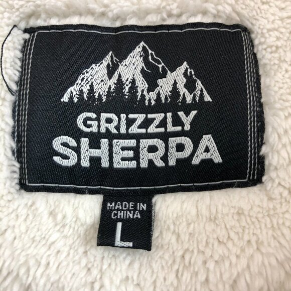 Grizzly Tan And White Heathered Sherpa 1/4 Zip Pullover - Picture 4 of 5